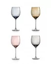 Ensemble de 4 Verres à Vin 470 ml, Couleurs Assorties - RAINBOW GLO