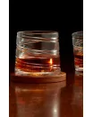 Ensemble de 2 verres + sous-verres à Whisky - PIROUETTE SPIRALE