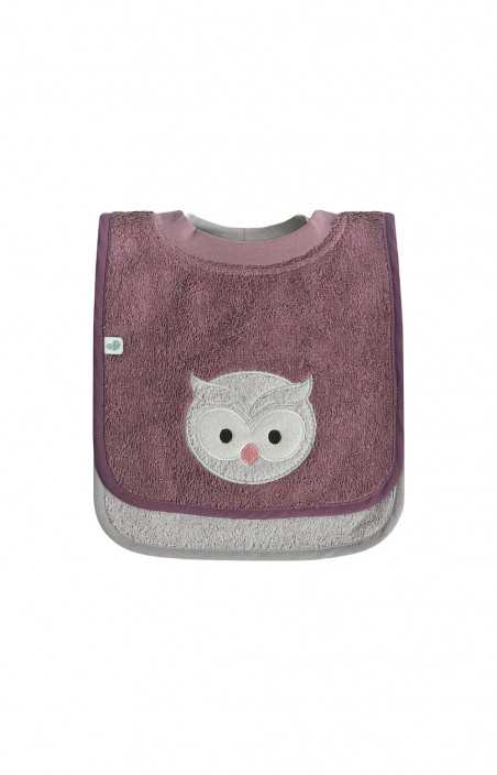 Ensemble de 2 bavoirs en ratine - HIBOU