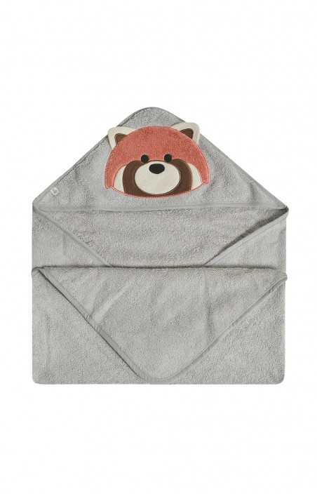 Serviette à capuche pour bébé - PANDA ROUX