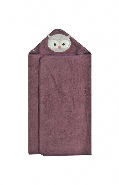 Serviette à capuche pour enfants - HIBOU