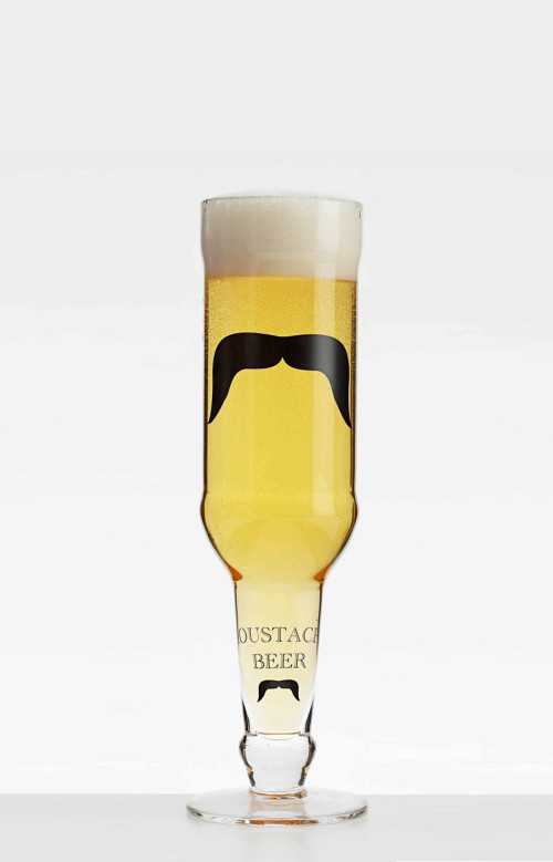 Ensemble de 2 Verres à Bière, 380 ml - MOUSTACHES