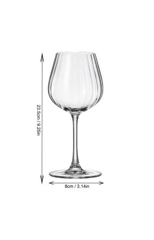 Ensemble de 6 Verres à vin à Pied Universel 400 ml - OPTIC