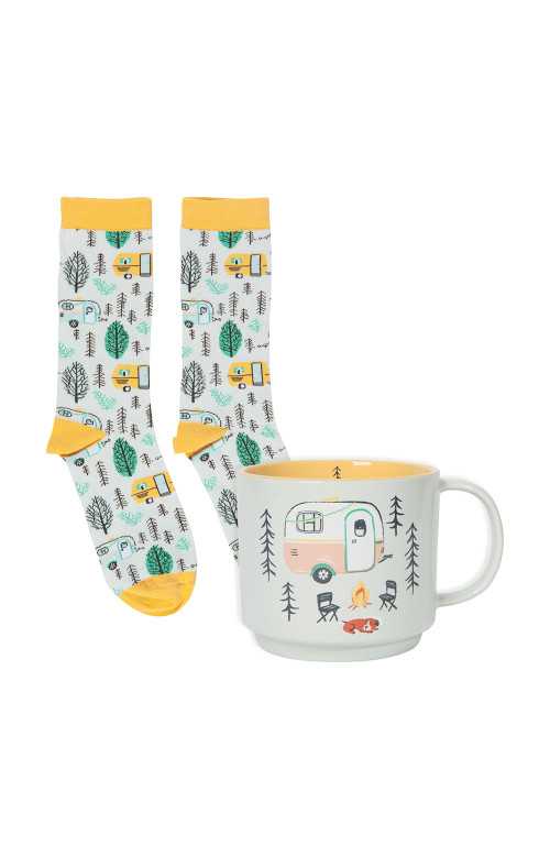 Ensemble de tasse et chaussettes - HAPPY CAMPER