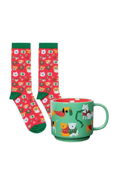 Ensemble de tasse et chaussettes - HOLIDAY HOUNDS