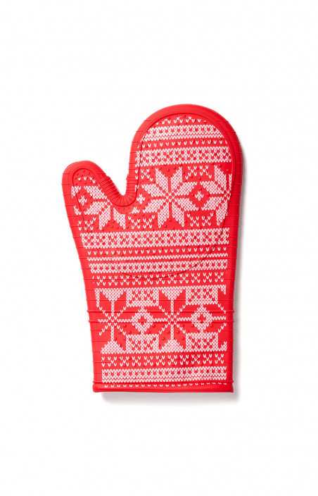 Mitaine pour le four en silicone - SNOWFLAKES