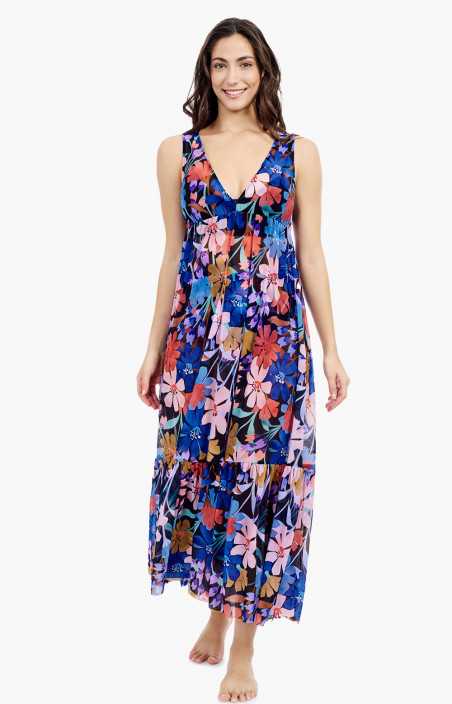 Robe longue de plage - RESORT BLUE