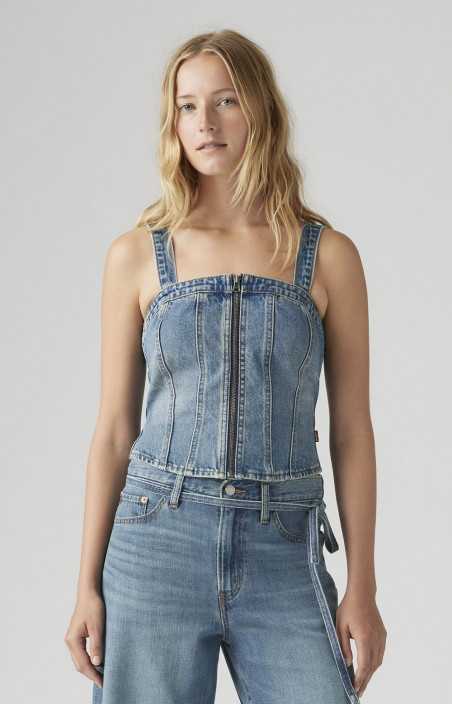 Camisole en denim - SCULPTED BUSTIER