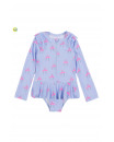 Combinaison UV bébé - FLAMANTS ROSES AMOUREUX (6-24M)