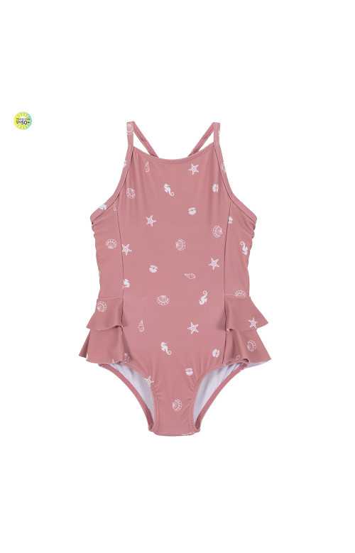 Maillot de bain UV une pièce - PINK SEA (2-6)