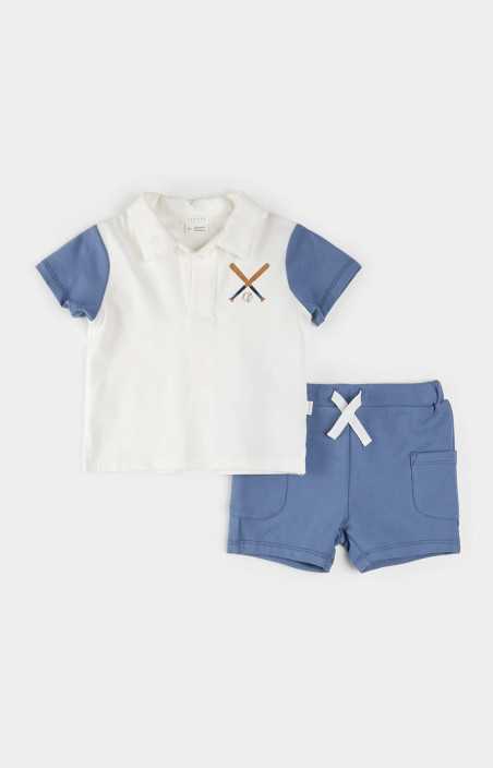 Ensemble polo 2 pièces - BASEBALL (3-24M)