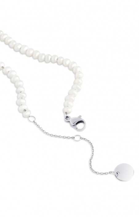 Collier en perles d'eau douce - LEXI ARGENT