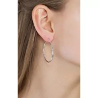 Boucles d'oreilles - SILVER HOOPS 40mm