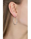 Boucles d'oreilles - SILVER HOOPS 40mm