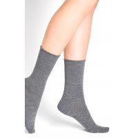 Accessoires Bas Chaussettes Bleu Forêt - Chaussette de laine fine unie