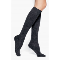 Accessoires Bas Chaussettes Bleu Forêt - Bas au genou de coton velouté uni