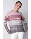 Chandail en tricot - PINK TO GREY