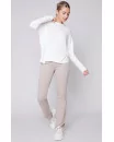 Pantalon avec ourlet asymétrique effrangé - AMANDINE